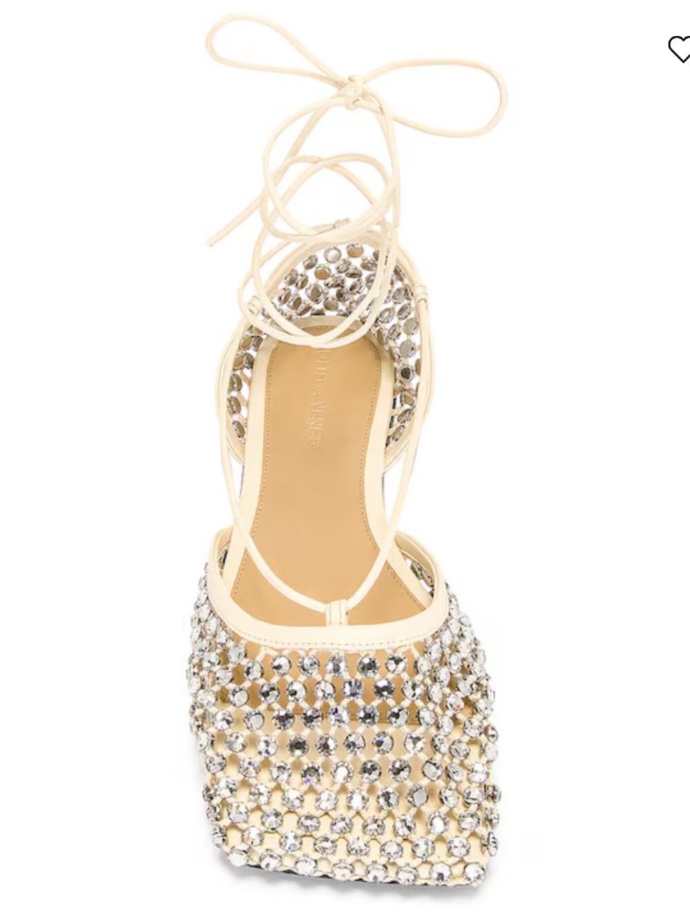 BOTTEGA VENETA STRETCH FLAT CRYSTAL EMBELLISHED SIZE 39.5 IT, 8.5-9 US